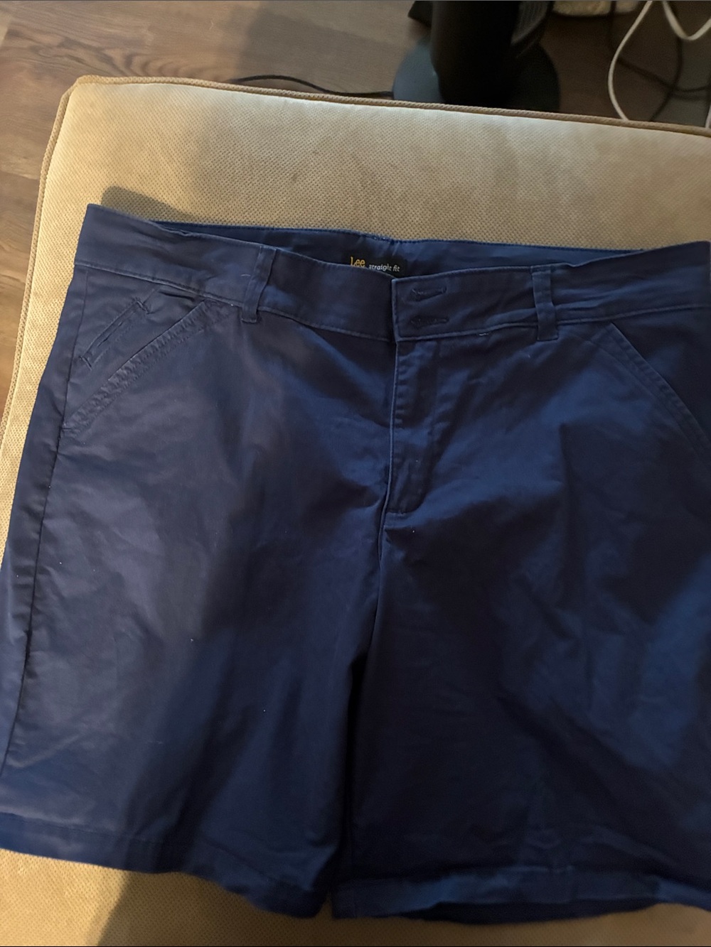 Ladies Lee Navy Blue Chino Shorts